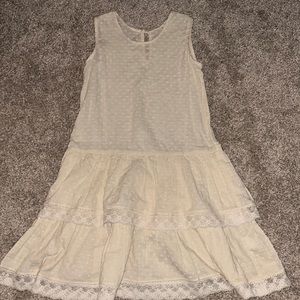 Girls size 8, cream Blu Pony Vintage, sleeveless dress